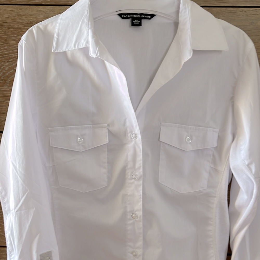NWOT ZAC&RACHEL Classic White Shirt